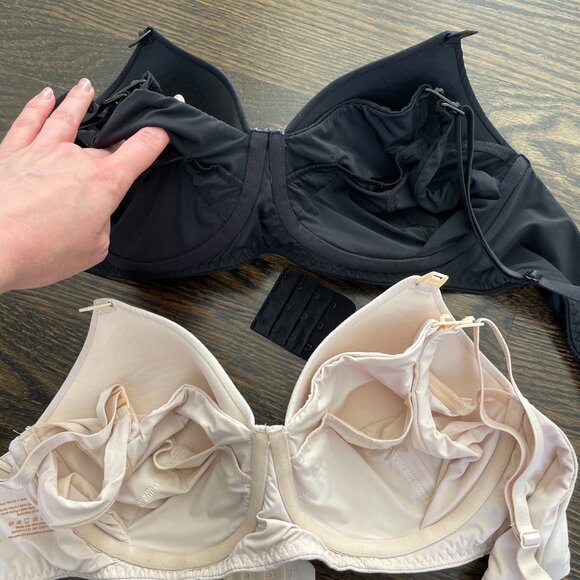 Nursing & Pumping Bra Set Size 36B - Simple Wishes - nude & black - Picture 8 of 15